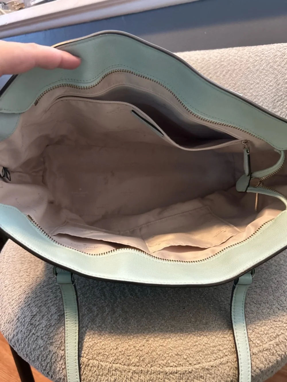Kate Spade Light Blue Large Leather Tote